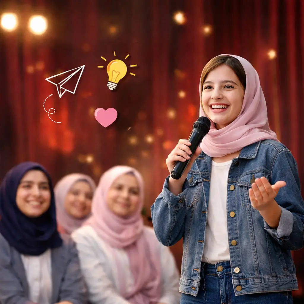 کلاس فن بیان و سخنرانی برای نوجوانان دختر در دبیرستان سما | تقویت اعتماد به نفس و مهارت ارائه